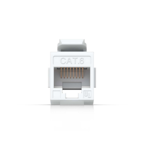 Conector Keystone Cat6 Pass-Through UniFi Ubiquiti, Pachet 12 buc., UACC-Keystone-Coupler-C6